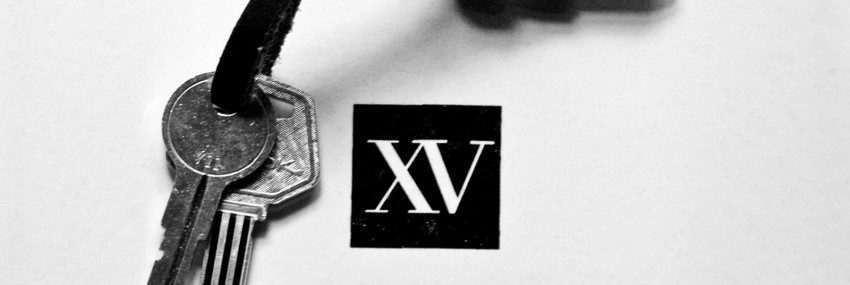 black and white photo of fifteen beacon's old room keys